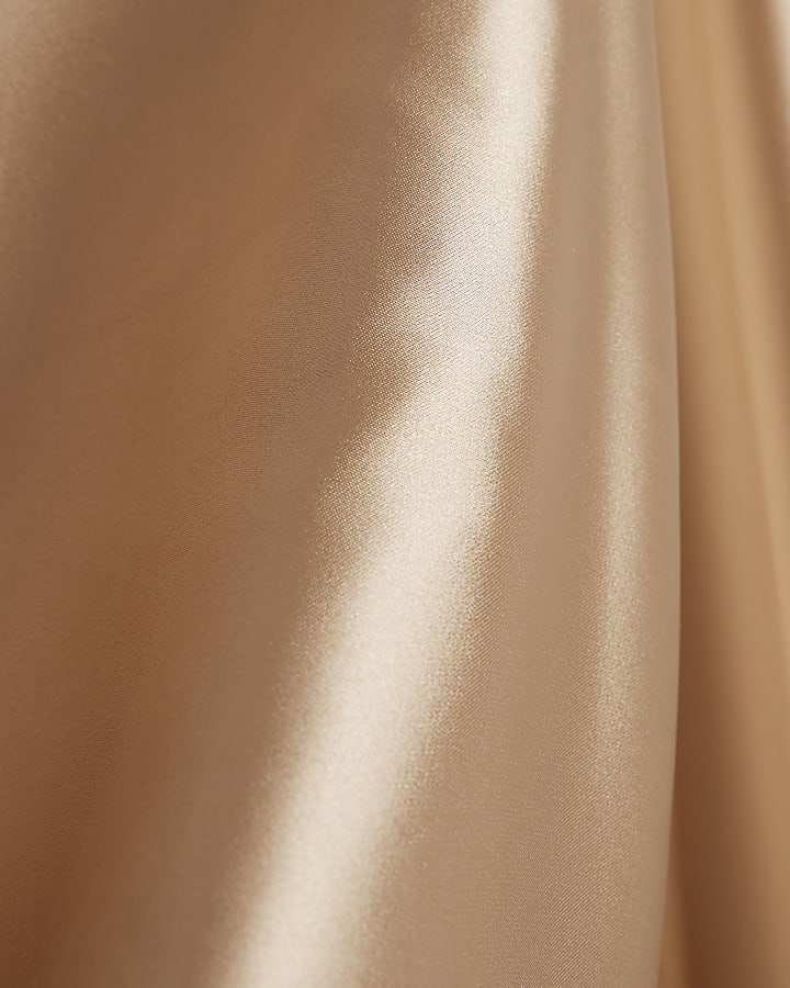 Beige Satin Waterfall Cape
