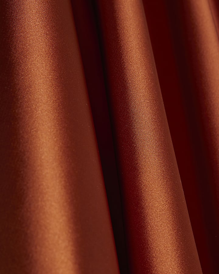 Orange Satin Waterfall Cape
