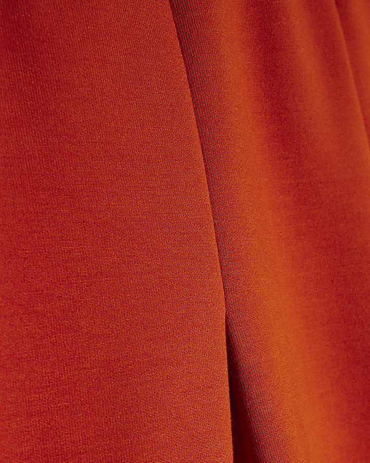 Orange Premium Pleat Colour Block Shorts