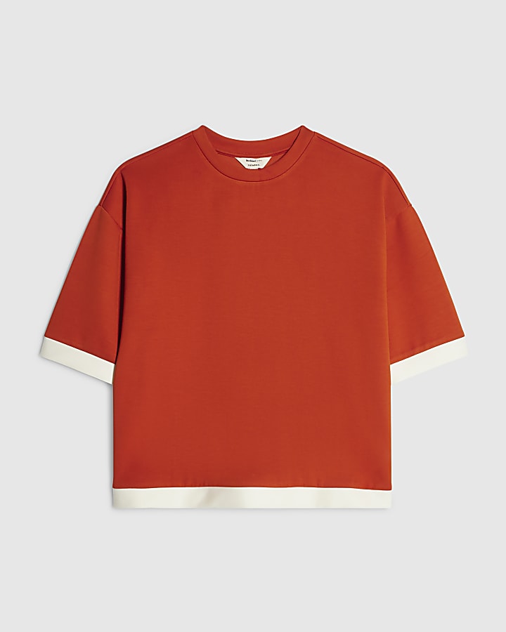Orange Premium Colour Block T-shirt