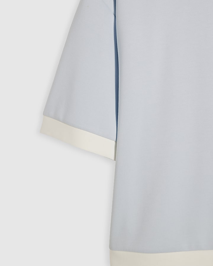 Blue Premium Colour Block T-Shirt