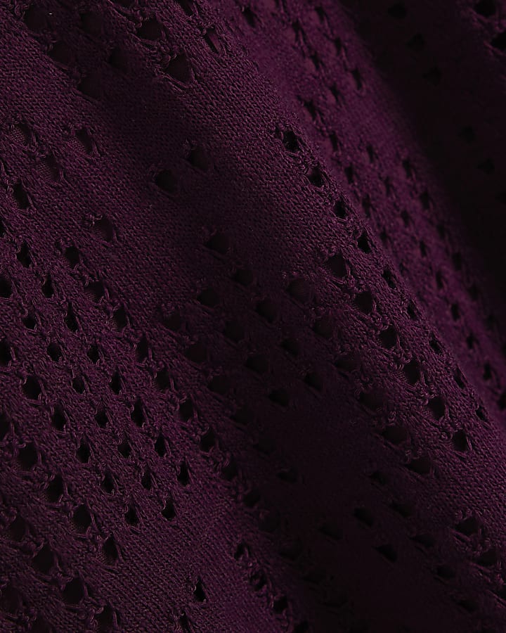 Purple Crochet Halter Top