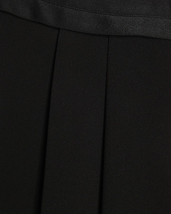 Black Tux Detail Barrel Leg Trousers