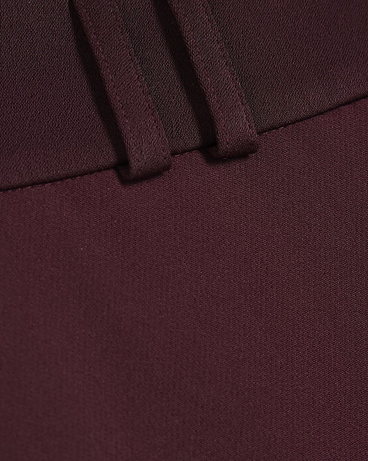 Purple Tux Detail Slim Leg Trousers