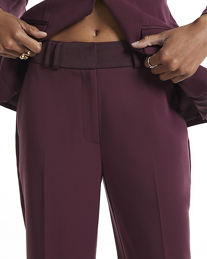 Purple Tux Detail Slim Leg Trousers