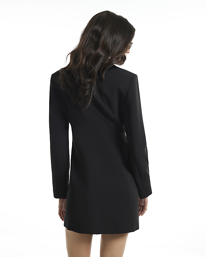 Black Tux Cinched Blazer Dress