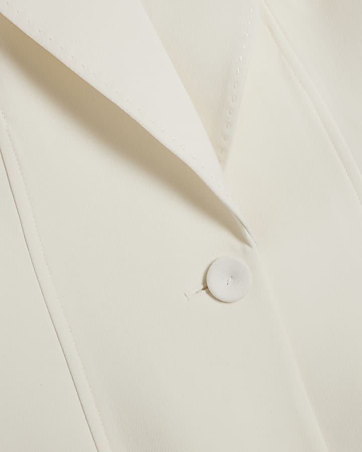 Cream Tux Detail Blazer