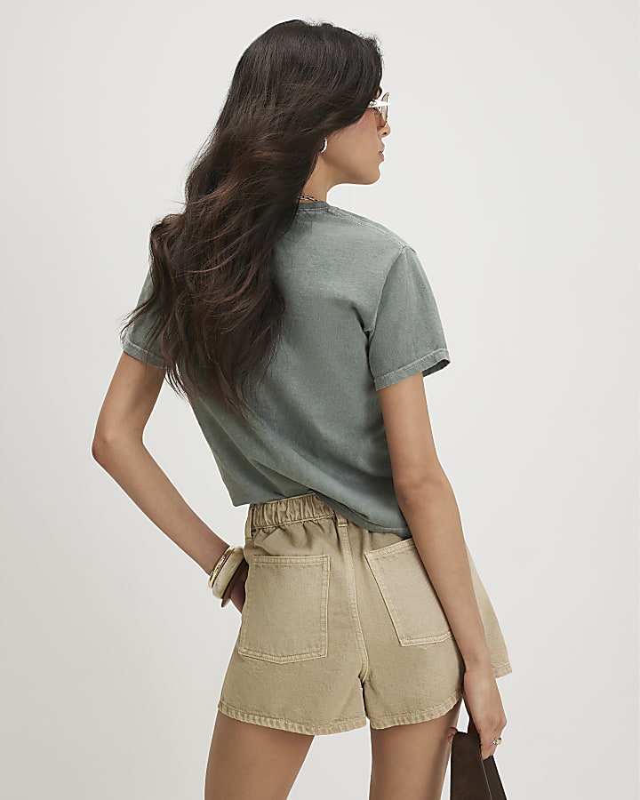 Khaki Cotton Negroni Hotfix T-Shirt