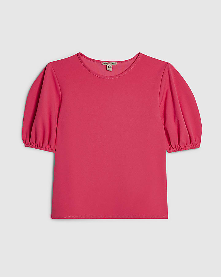 Pink Puff Sleeve Top