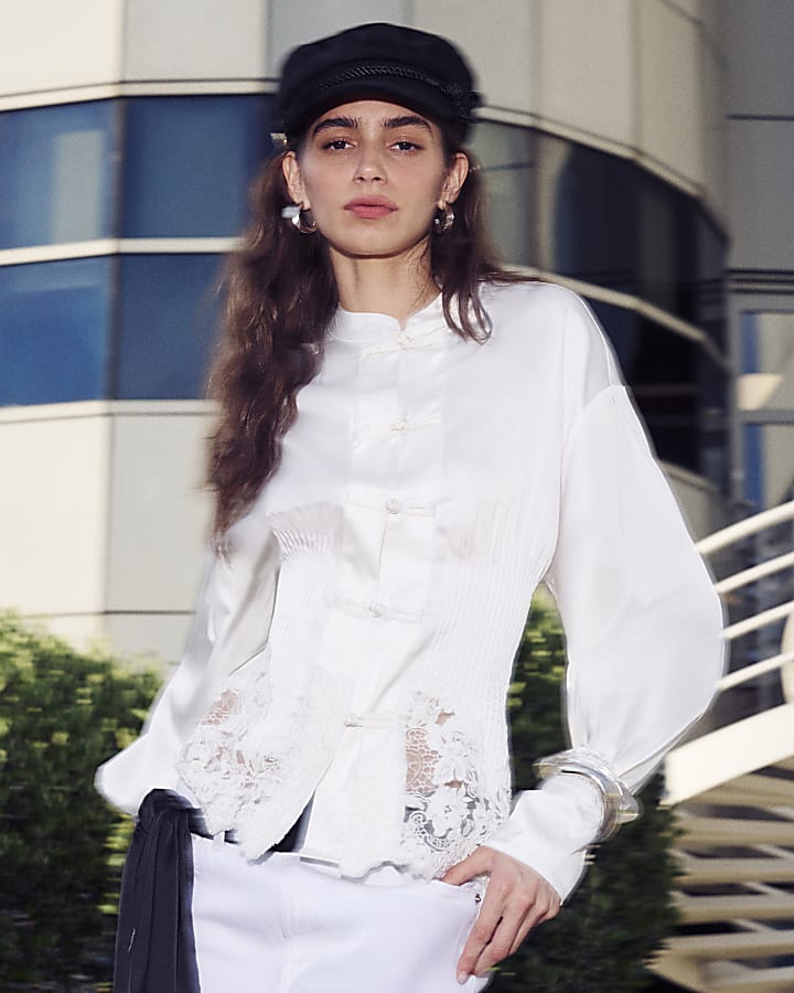 White Embellished Drummer Boy Shirt