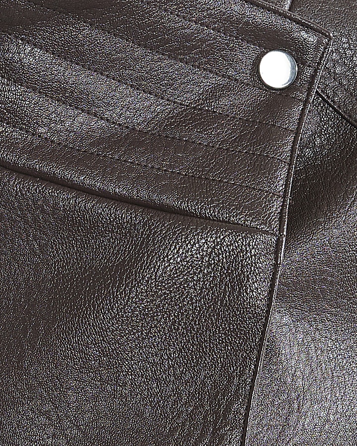 Brown Shawl Collar Belted Jacket