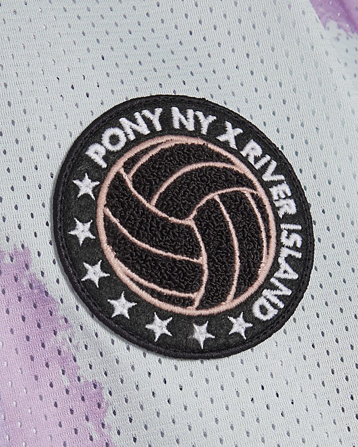 Purple Pony Printed Polo Top