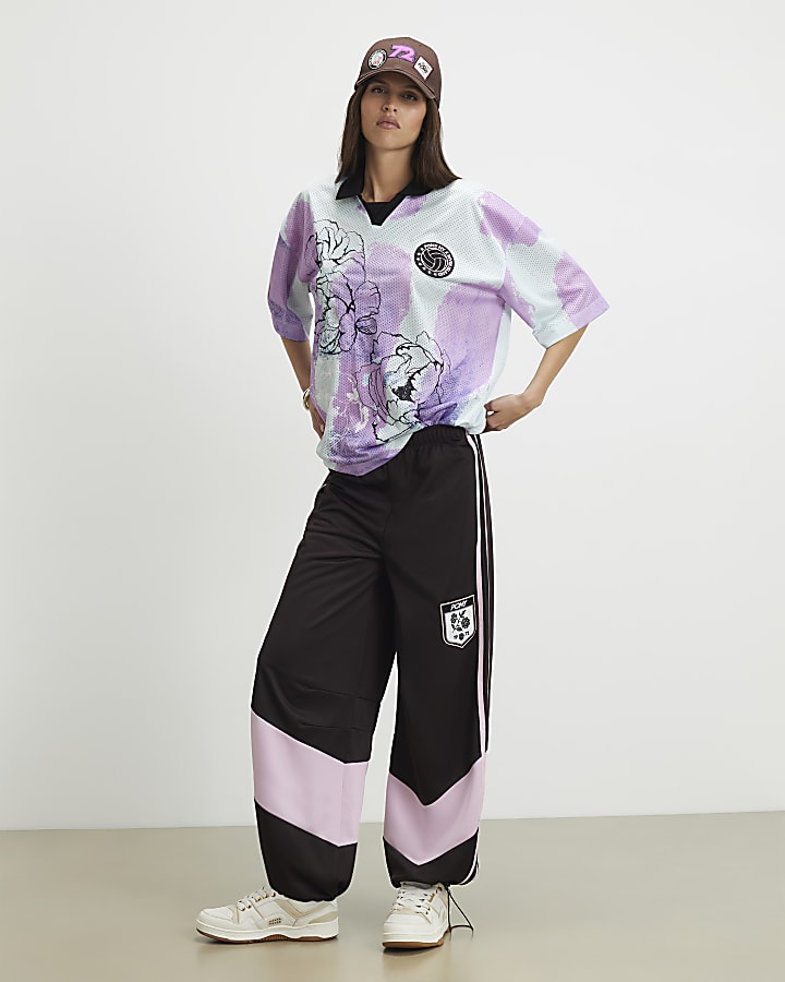 Purple Pony Printed Polo Top
