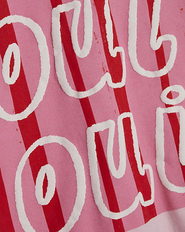 Pink Short Sleeve Oui Oui Graphic T-Shirt
