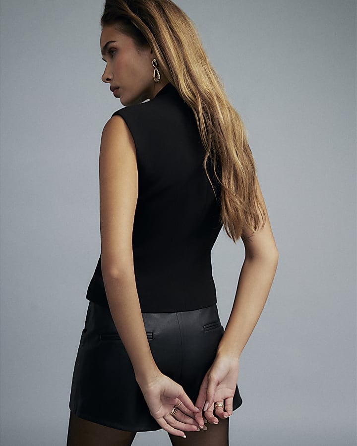 Black Drummer Tux Sleeveless Waistcoat