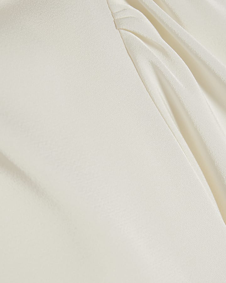 White Satin Blouse