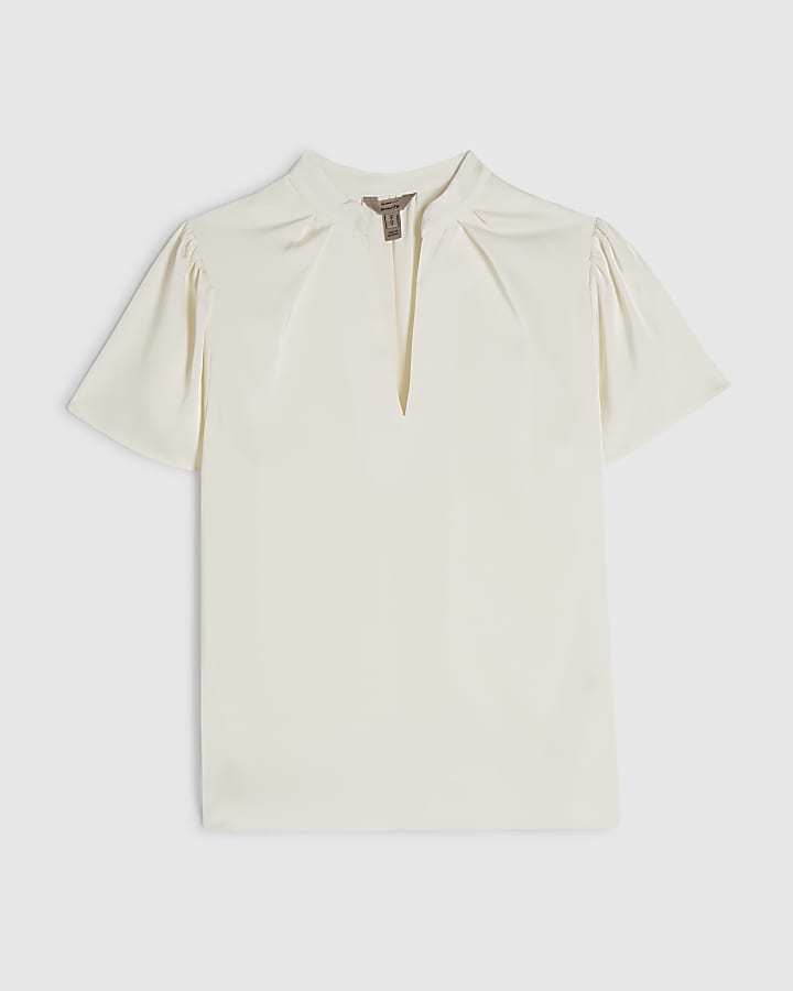 White Satin Blouse