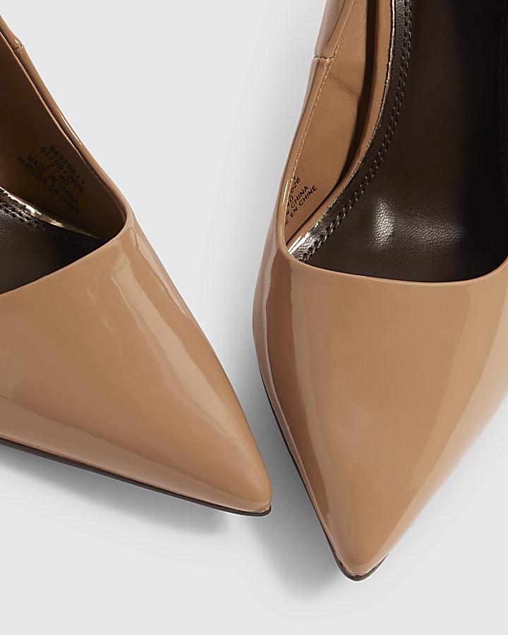 Beige Patent Court Heels