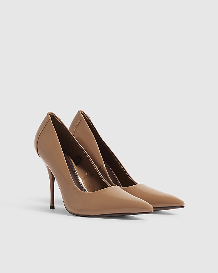 Beige Patent Court Heels