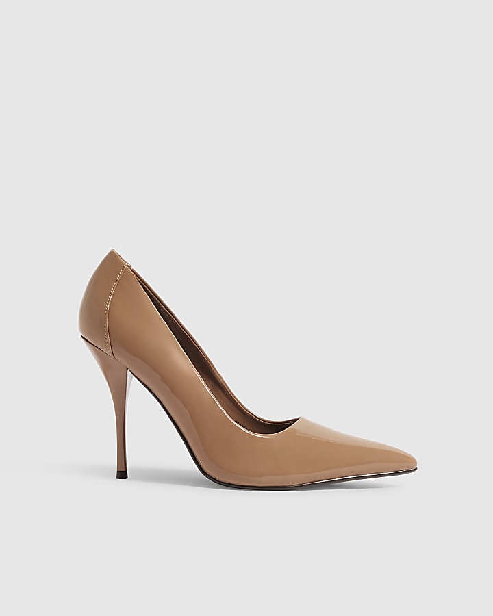 Beige Patent Court Heels