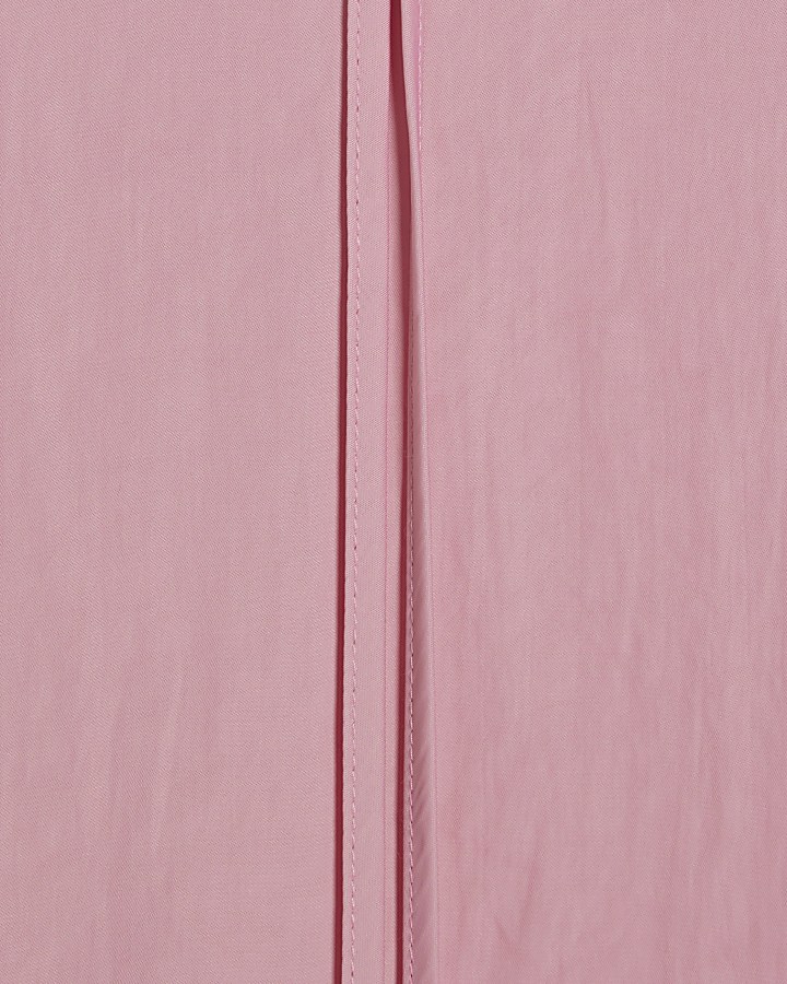 Pink Sleeveless Ruffle Tank Top
