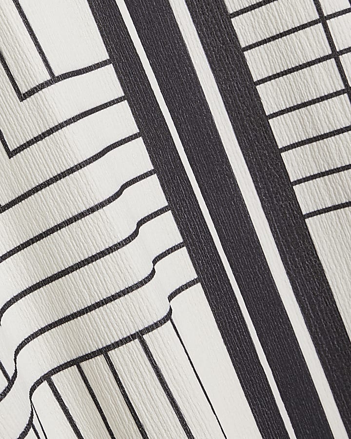 Black Geometric Textured Maxi Dress