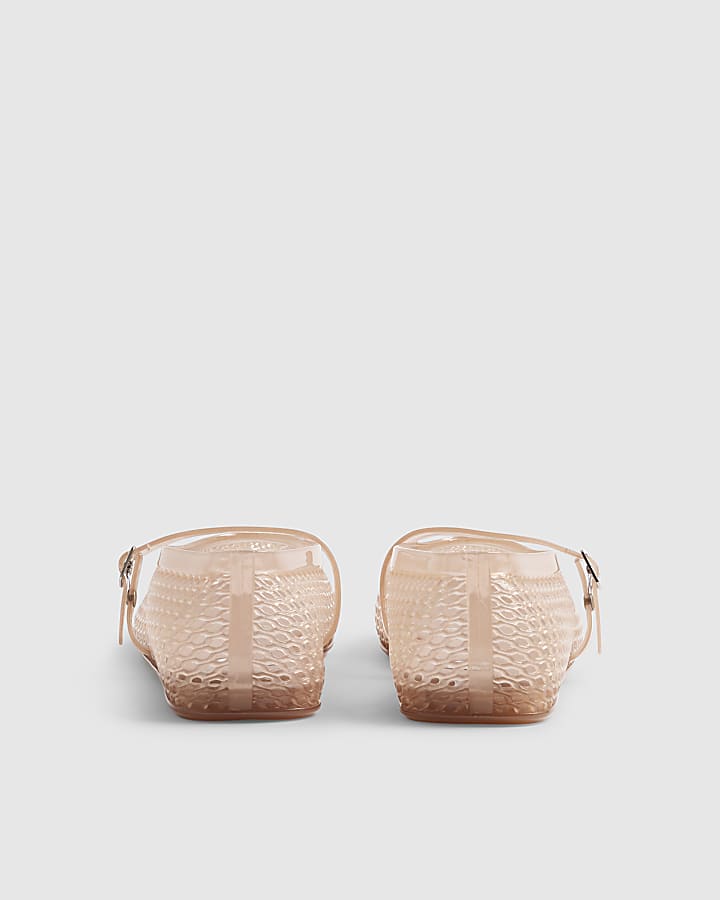 Pink Mary Jane Strappy Jelly Shoes
