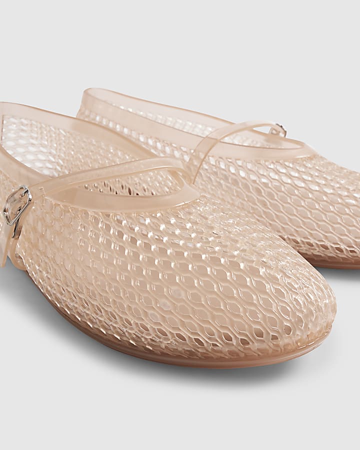 Pink Mary Jane Strappy Jelly Shoes