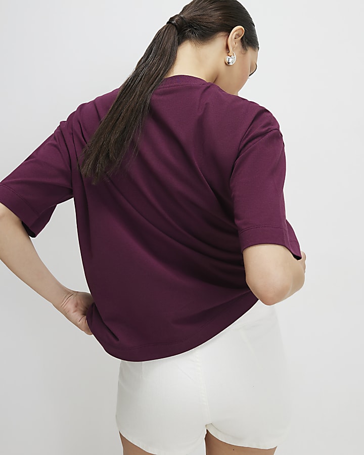 Red Cotton Bonita Quirky Boxy T-Shirt