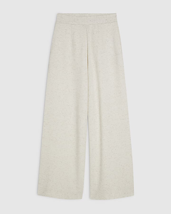 Cream Wide Leg Trousers