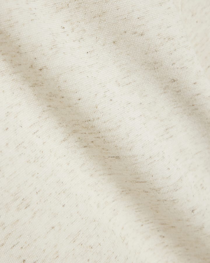 Cream Short Sleeve Boxy T-shirt
