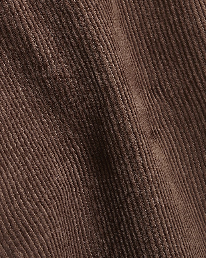 Brown Mid Rise Corduroy Bootcut Jeans