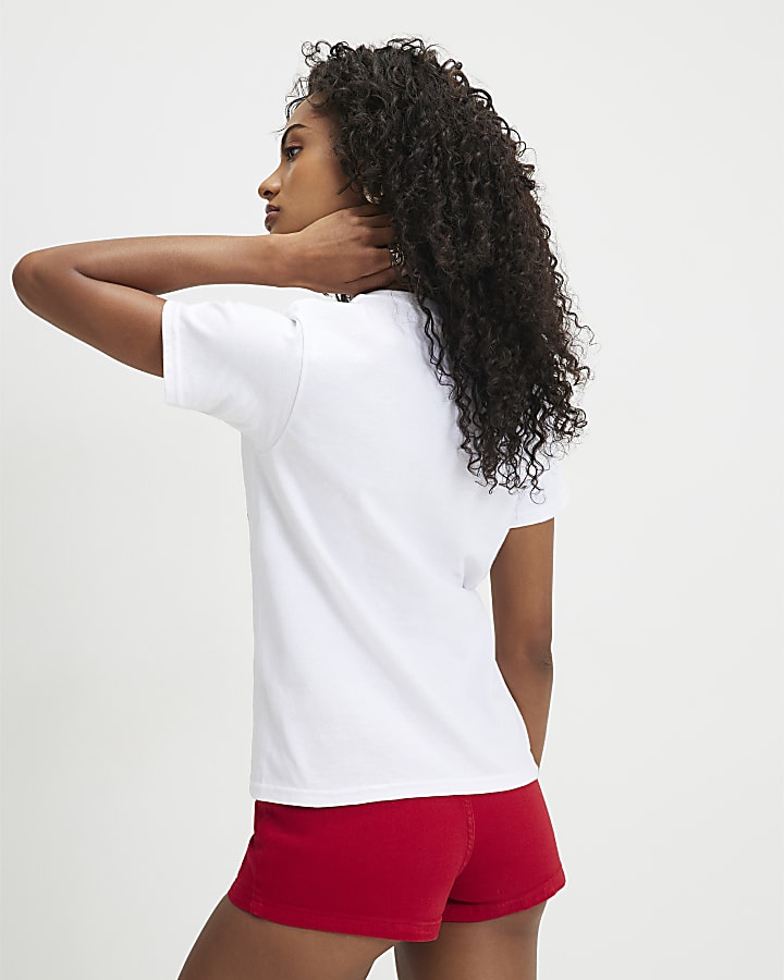White Short Sleeve Strawberry Baby T-Shirt