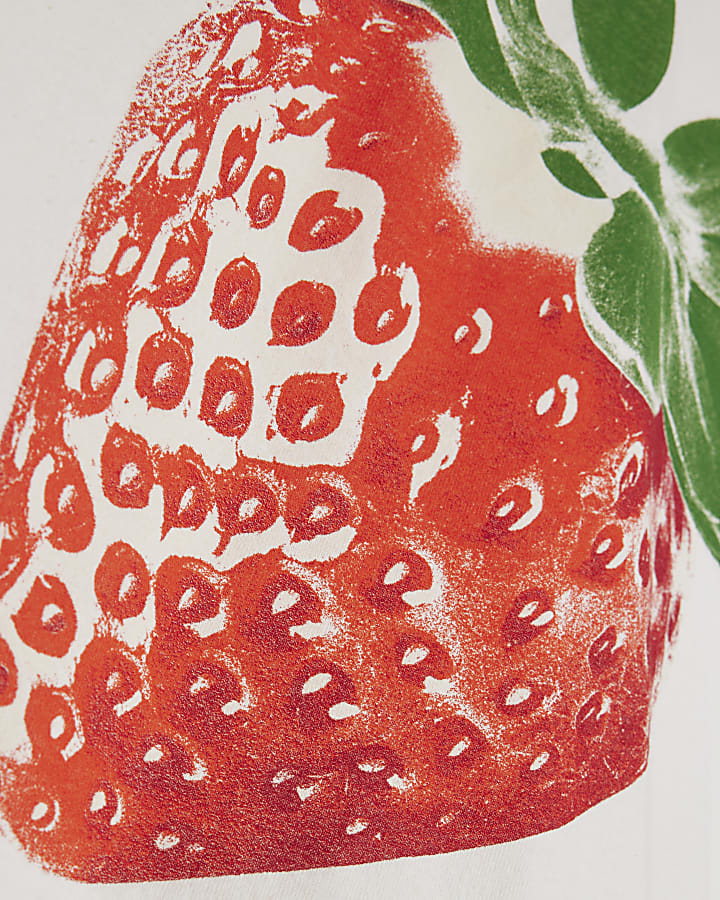 White Short Sleeve Strawberry Baby T-Shirt