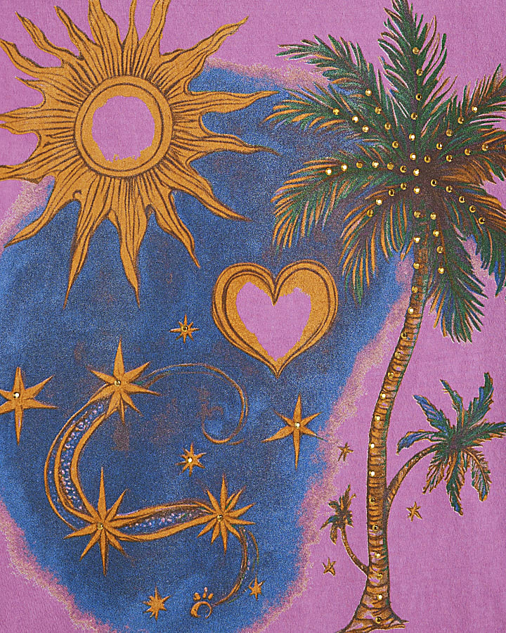 Pink Cotton Celestial T-Shirt