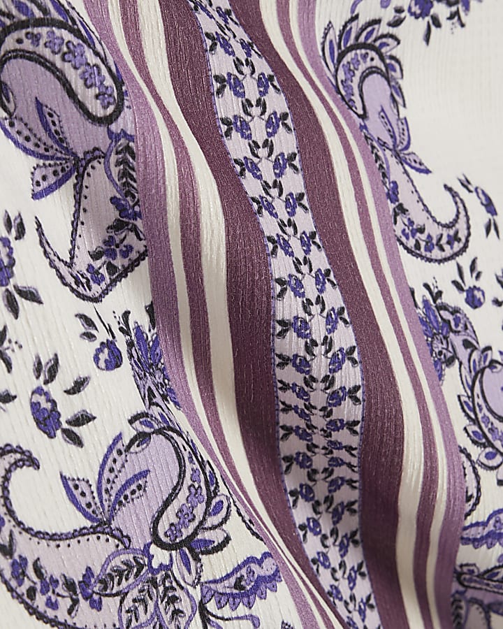 Cream Paisley Textured Top