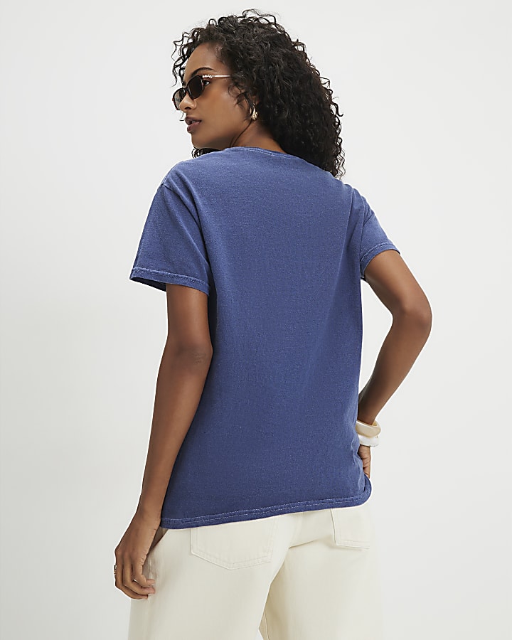 Navy Short Sleeve New York Badge T-Shirt