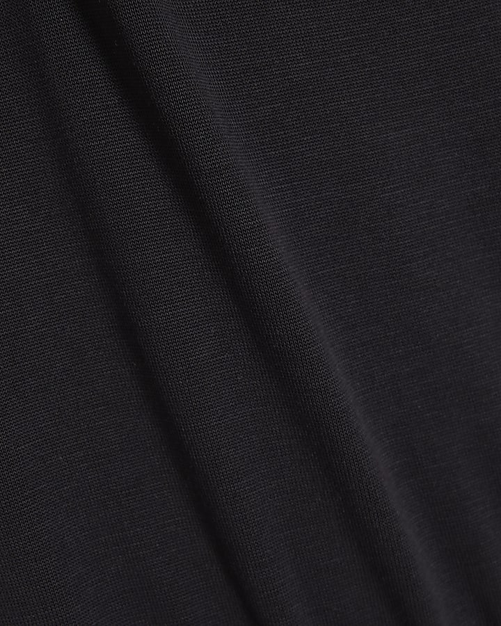 Black Cupro Sleeveless Jumpsuit