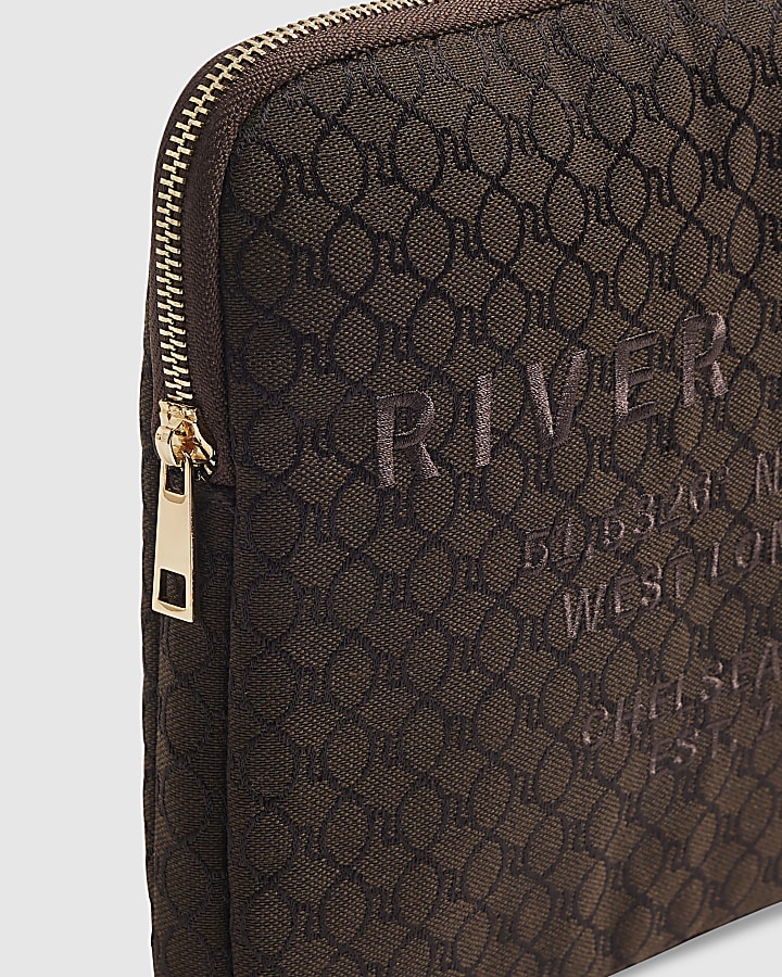 Brown Jacquard iPad Case