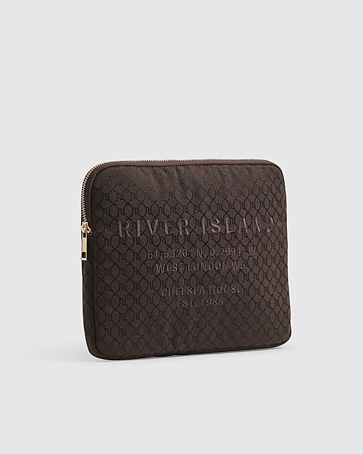 Brown Jacquard iPad Case