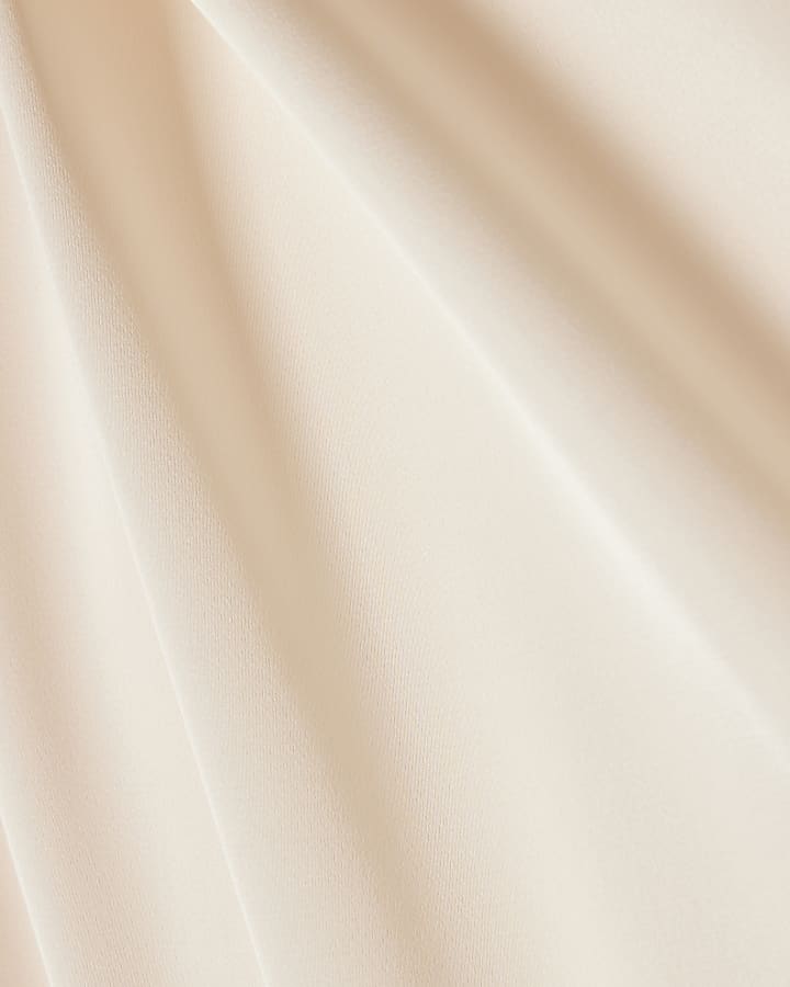 Cream Long Sleeve Off The Shoulder Top