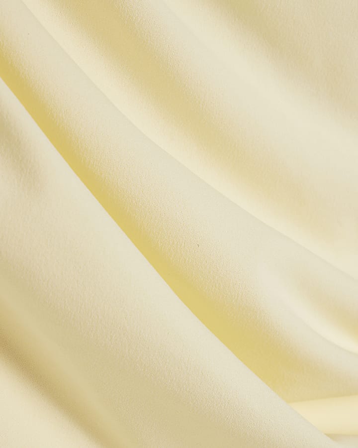 Yellow Peplum Midi Dress