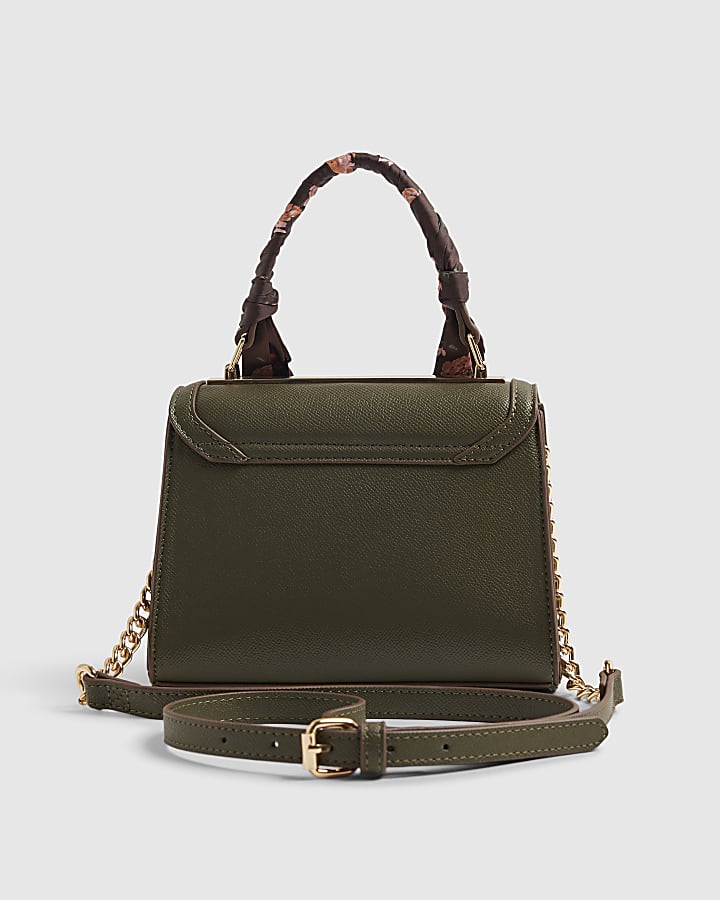 Khaki Fringe Scarf Tote Bag