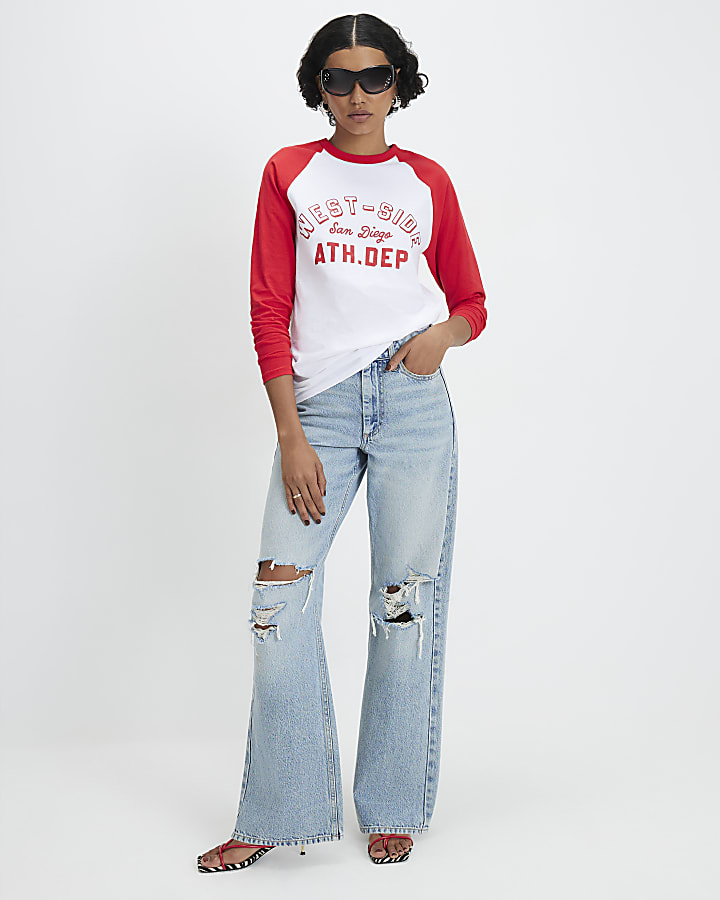 White Long Sleeve West Side T-Shirt