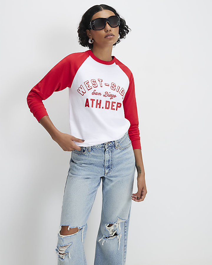 White Long Sleeve West Side T-Shirt