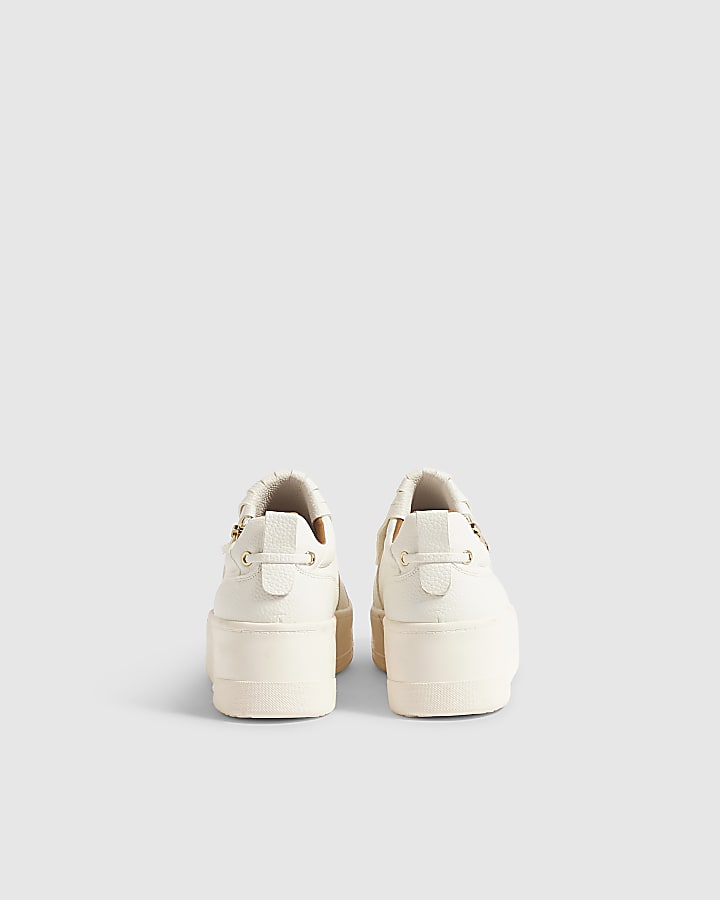 White Loafer Style Trainers