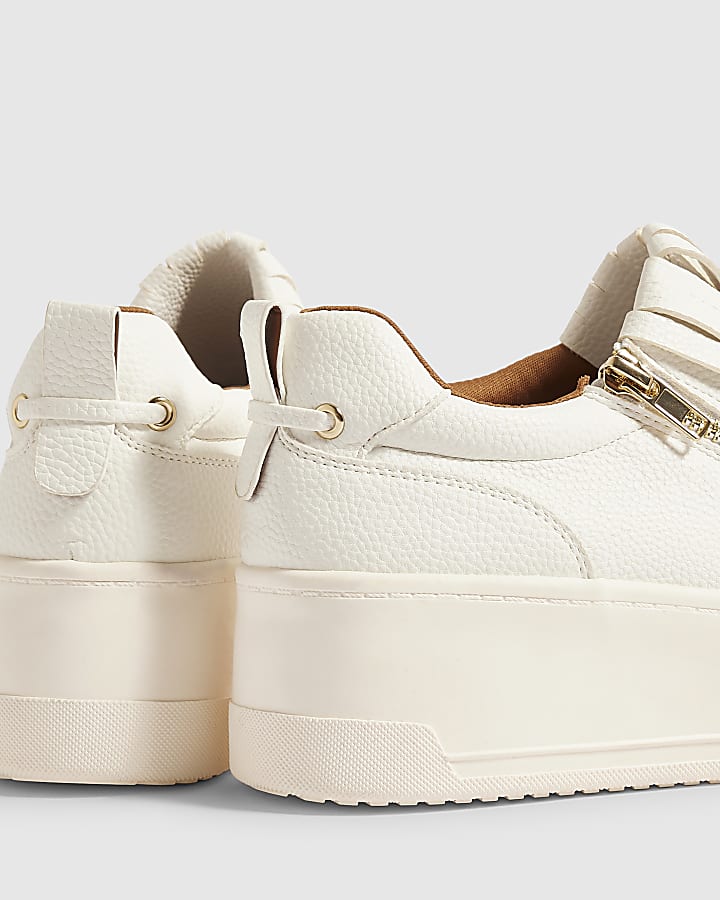 White Loafer Style Trainers