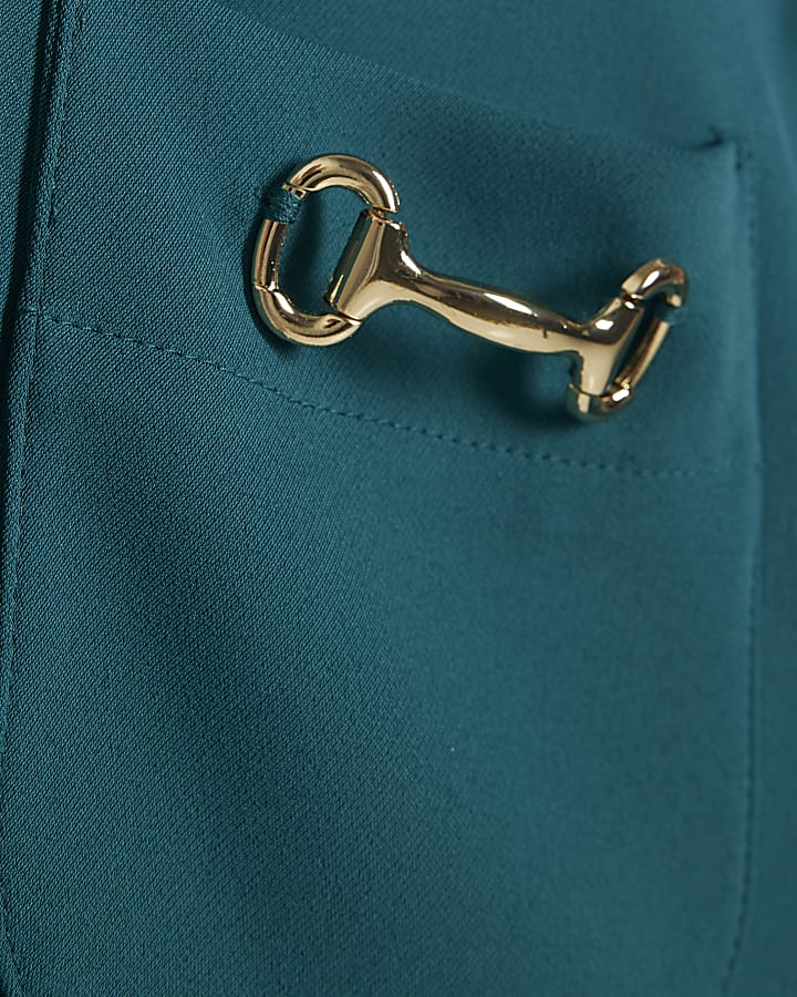 Blue Snaffle Crepe Mini Dress