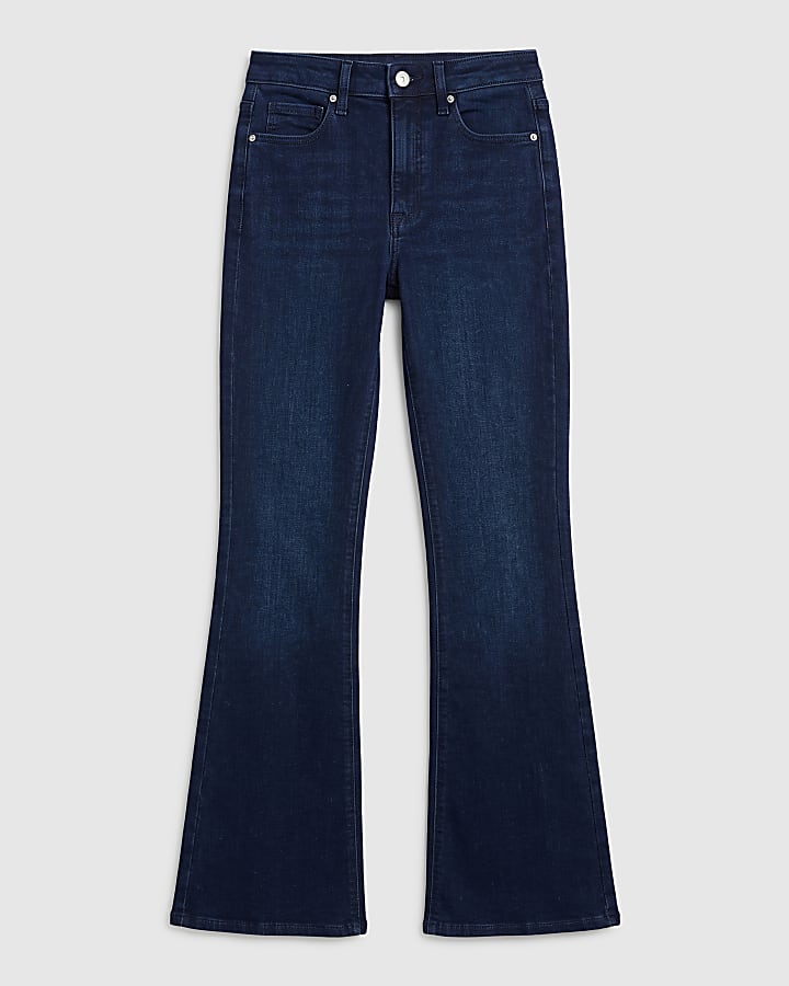 Blue High Waisted Sculpt Flare Leg Jeans
