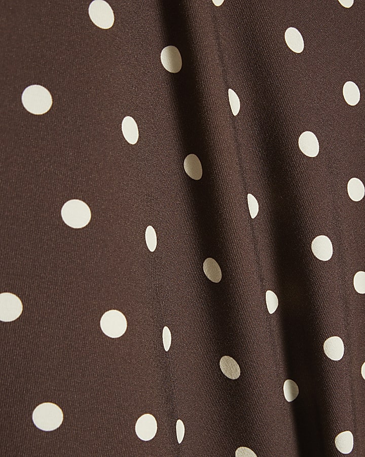 Brown Premium Polka Dot Tape T-Shirt